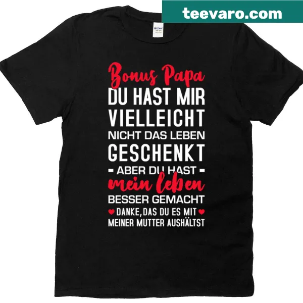 Sentimental T-shirt for dads with heartfelt German message