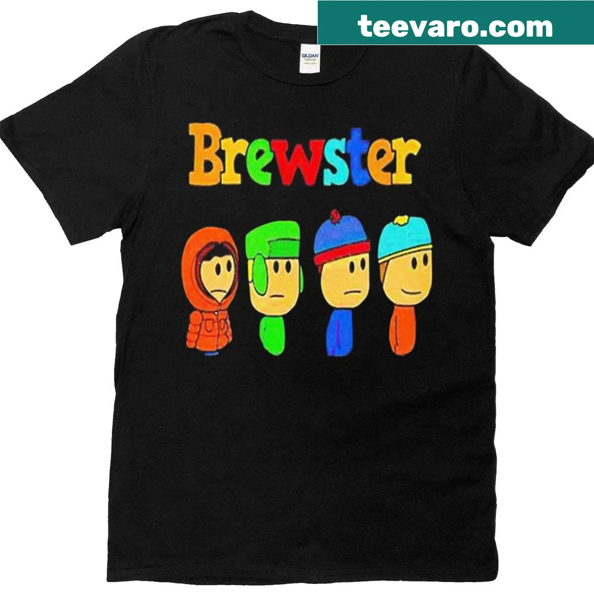 Youth T-shirt with playful Brewstew graphic for kids — on a men's t-shirt