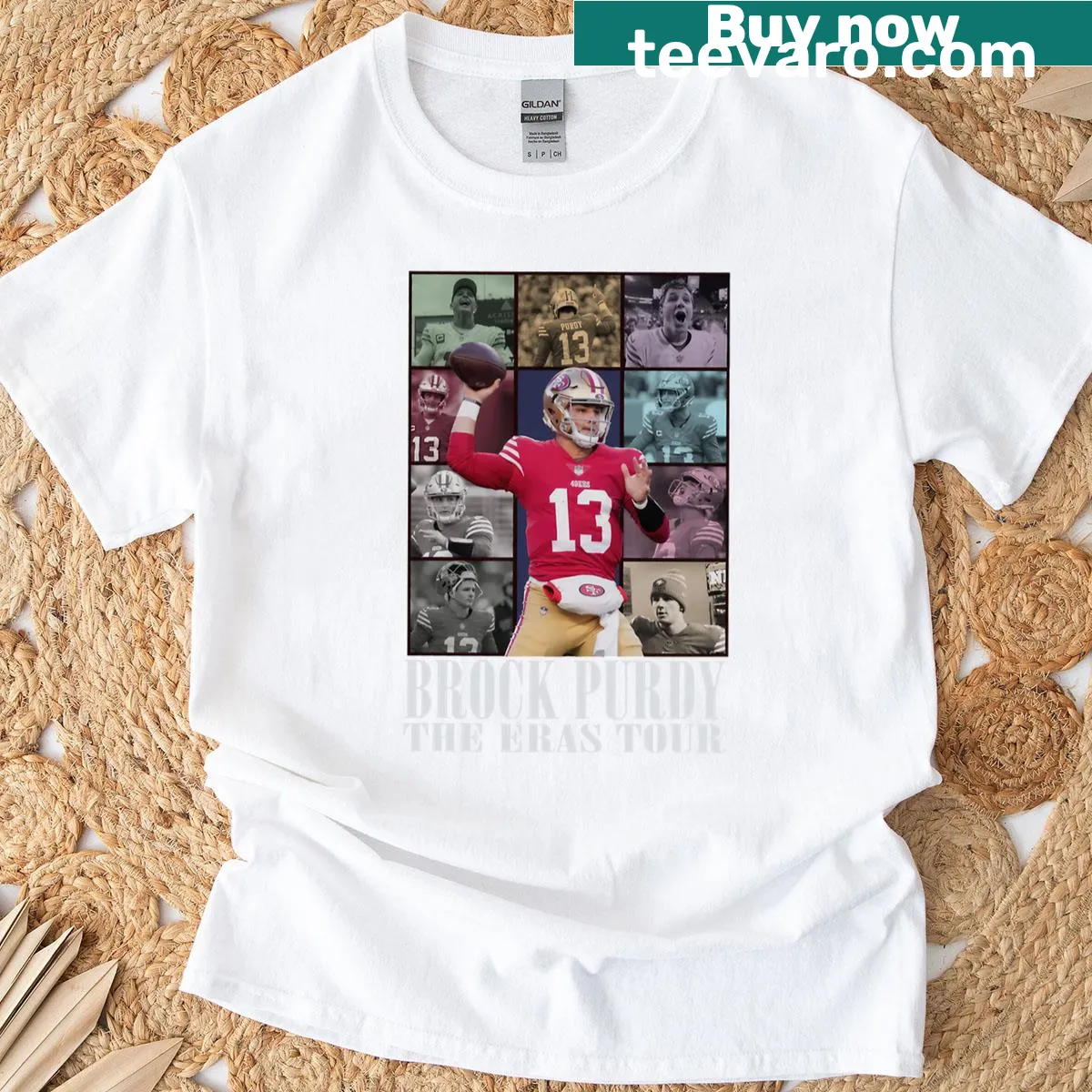 Brock Purdy The Eras Tour t-shirt with text referencing his journey — on a men's t-shirt