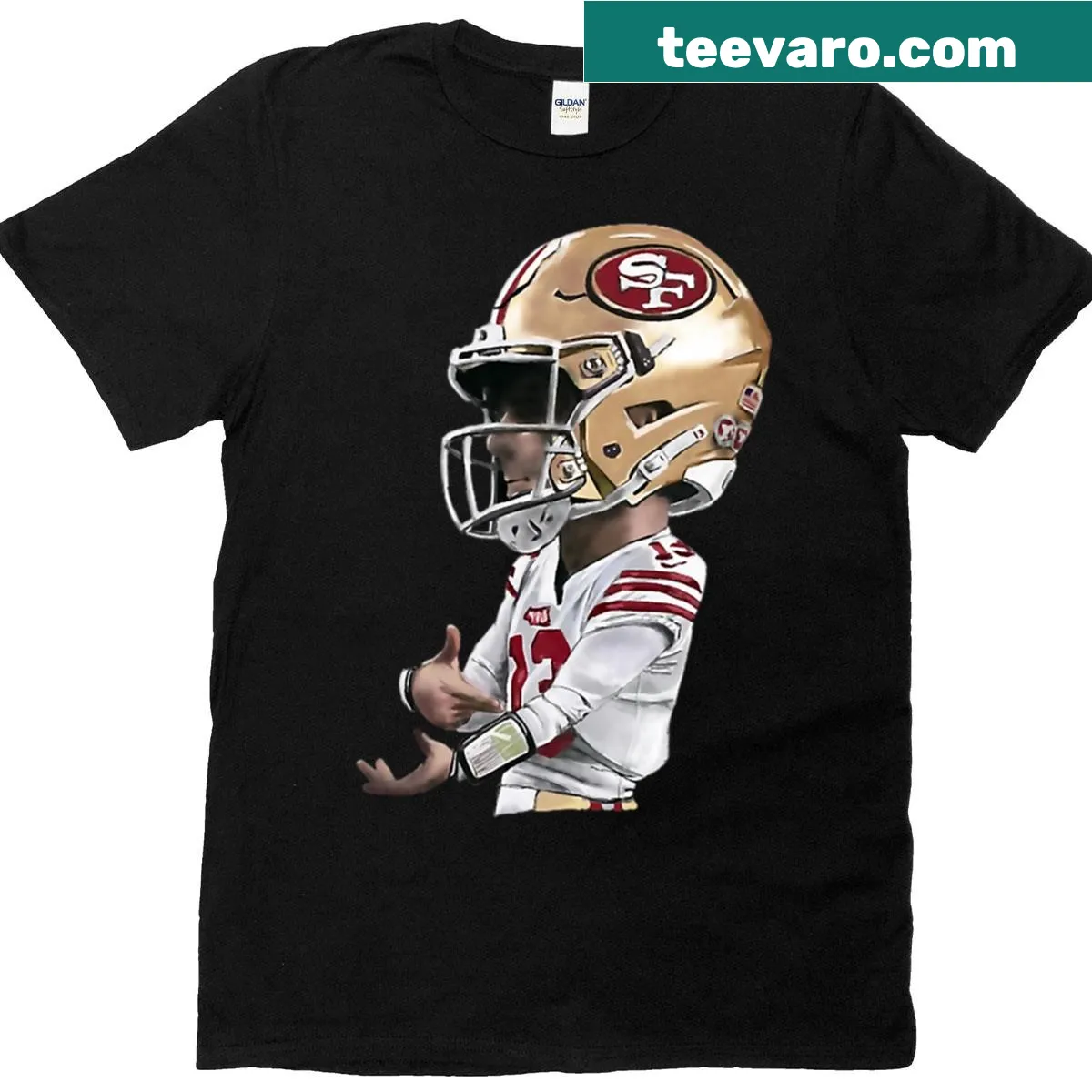 Sport-themed T-shirt featuring the name Purdy in bold text — on a men's t-shirt