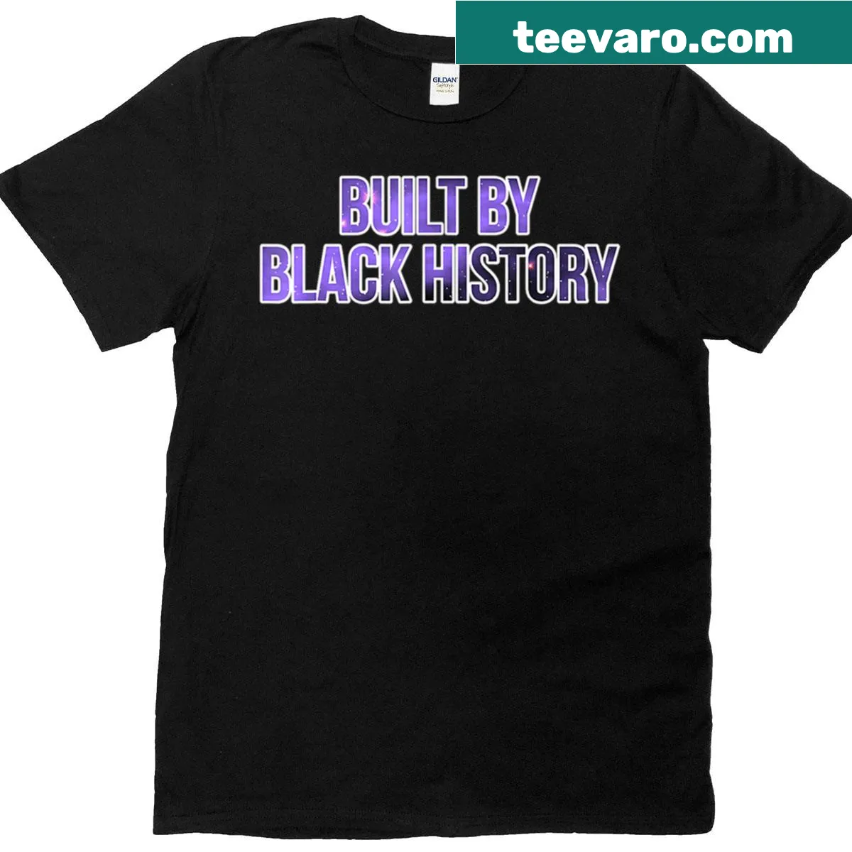 Juneteenth t-shirt with the phrase 'Built By Black History' celebrating freedom. — on a men's t-shirt