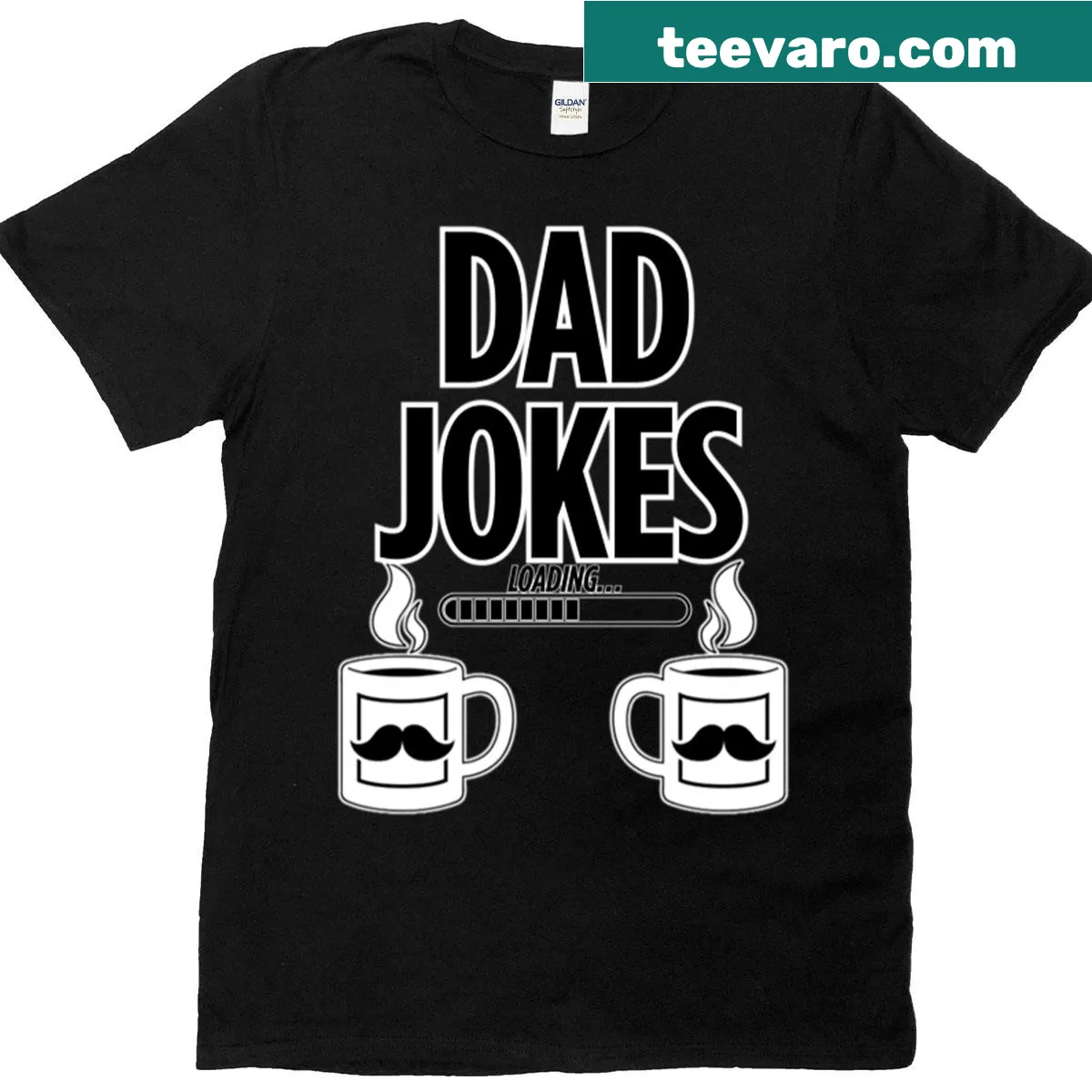 T-shirt with 'Dad Joke Loading 2025' humorous text — on a men's t-shirt