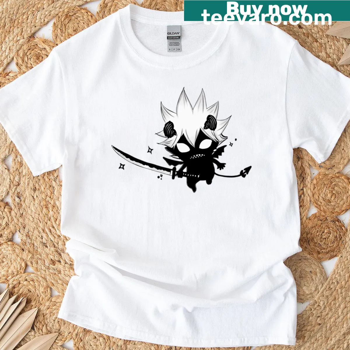 Cartoonish Doodle Little Demon T-shirt design — on a men's t-shirt