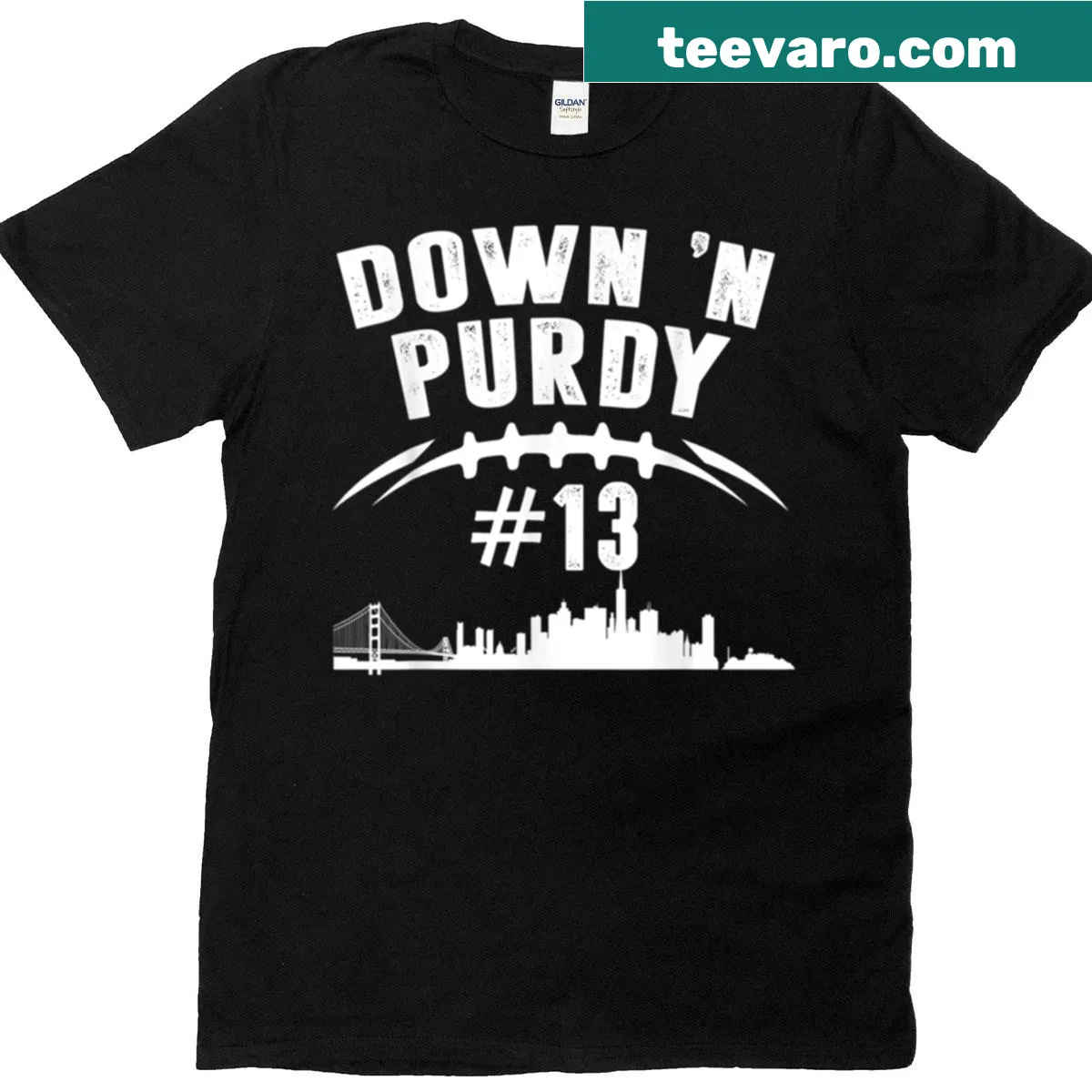 Mr. Irrelevant Brock Purdy T-shirt with the phrase Down N Purdy — on a men's t-shirt