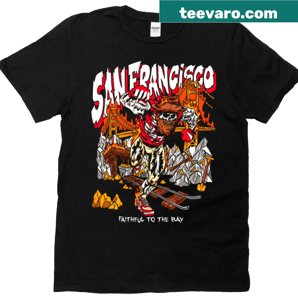 Game Day Ready San Francisco Pride T-shirt with bold typography — on a men's t-shirt