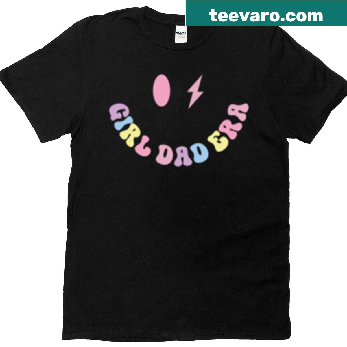 Proud Girl Dad graphic t-shirt celebrating fatherhood — on a men's t-shirt