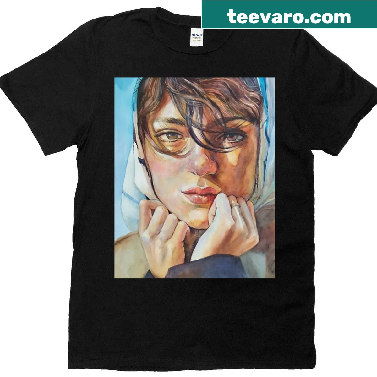 Inspirational T-shirt with the phrase 'Held By The Light' — on a men's t-shirt