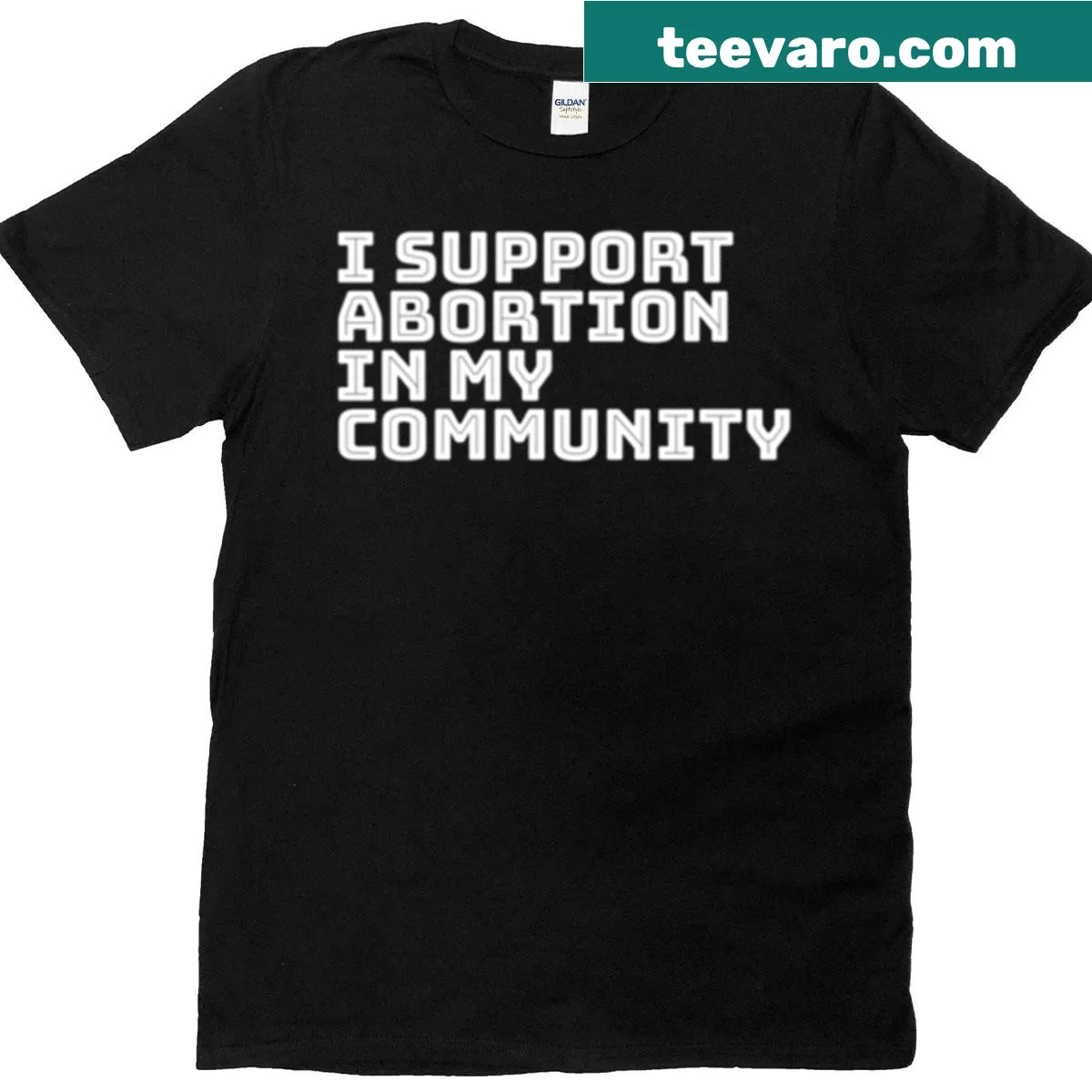 T-shirt with a message supporting abortion rights — on a men's t-shirt