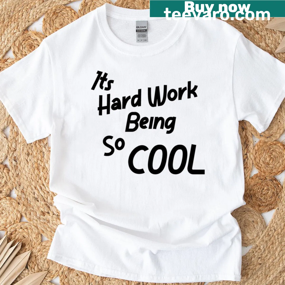 T-shirt featuring the phrase 'I’m So Cool' in playful typography — on a men's t-shirt