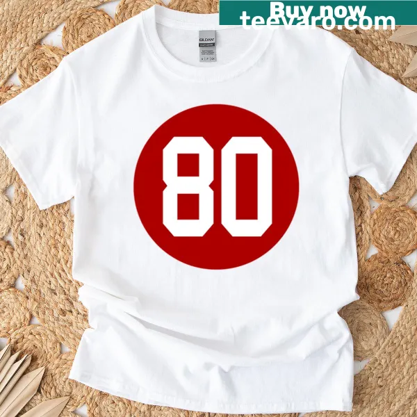 Oversized t-shirt inspired by Jerry Rice, featuring number 80