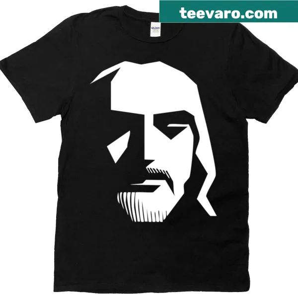 T-shirt featuring a warm illustration of Jesus' face