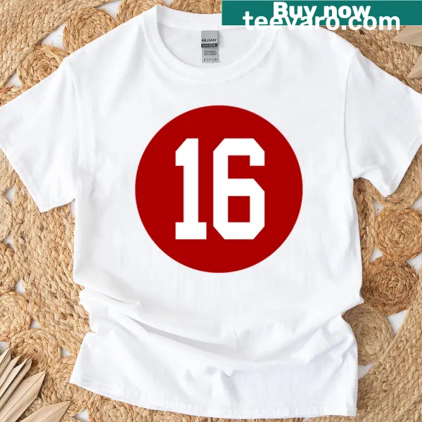 T-shirt inspired by Joe Montana's jersey number 16