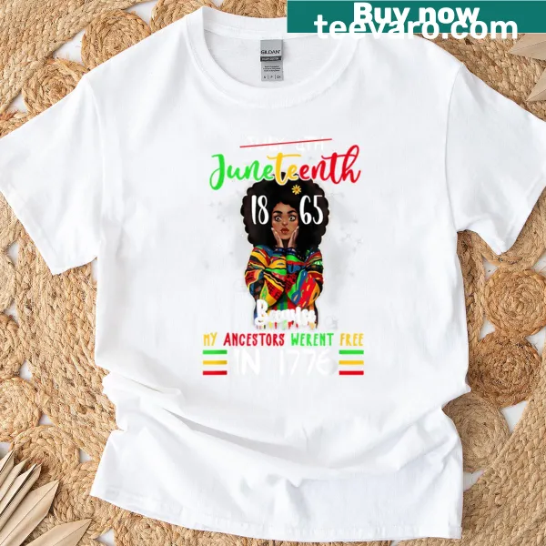 T-shirt featuring BLM message and Juneteenth design