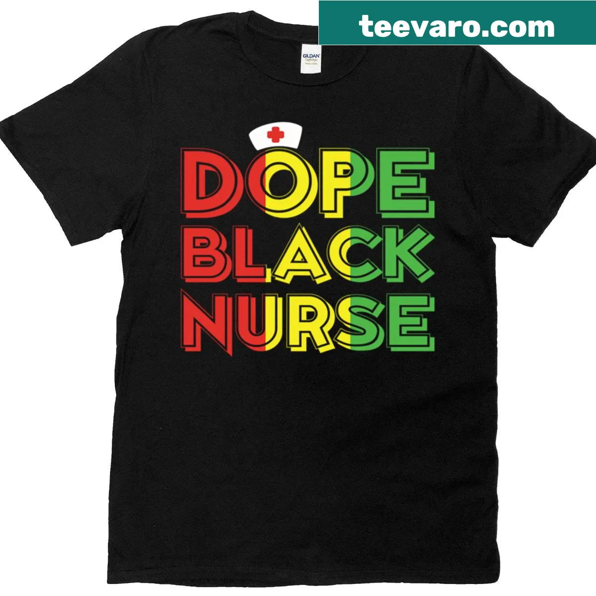 Juneteenth Black Nurse T-shirt with a vintage design and proud message — on a men's t-shirt