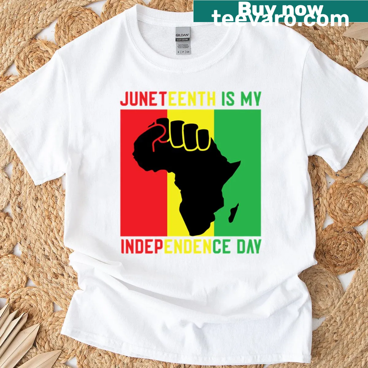 Oversized t-shirt featuring a mosaic design celebrating unity in diversity — on a men's t-shirt