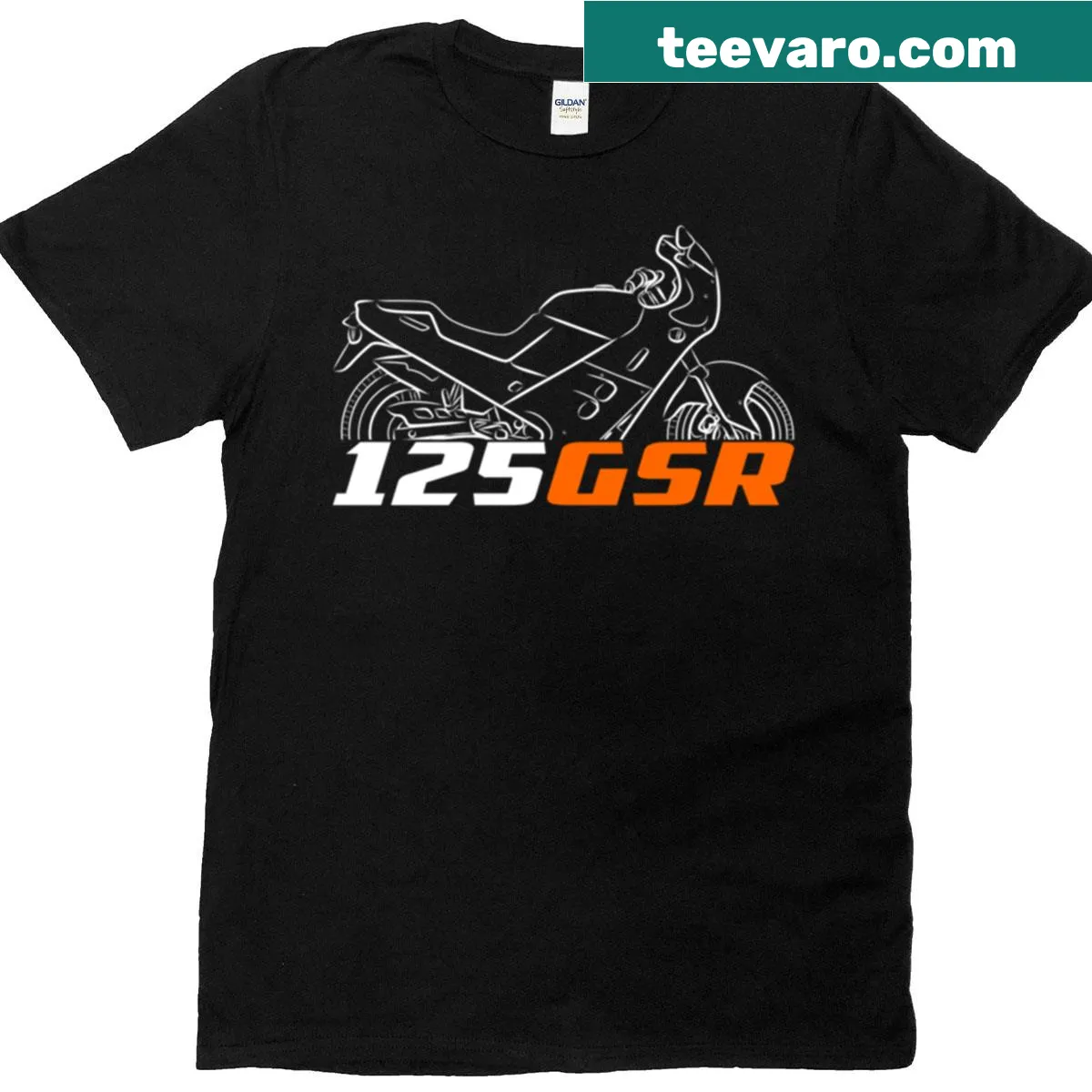 Illustration of Laverda 125 Gsr motorcycle on T-shirt — on a men's t-shirt