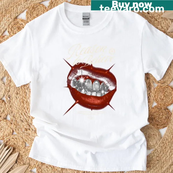 Artistic t-shirt design featuring lips in a creative style