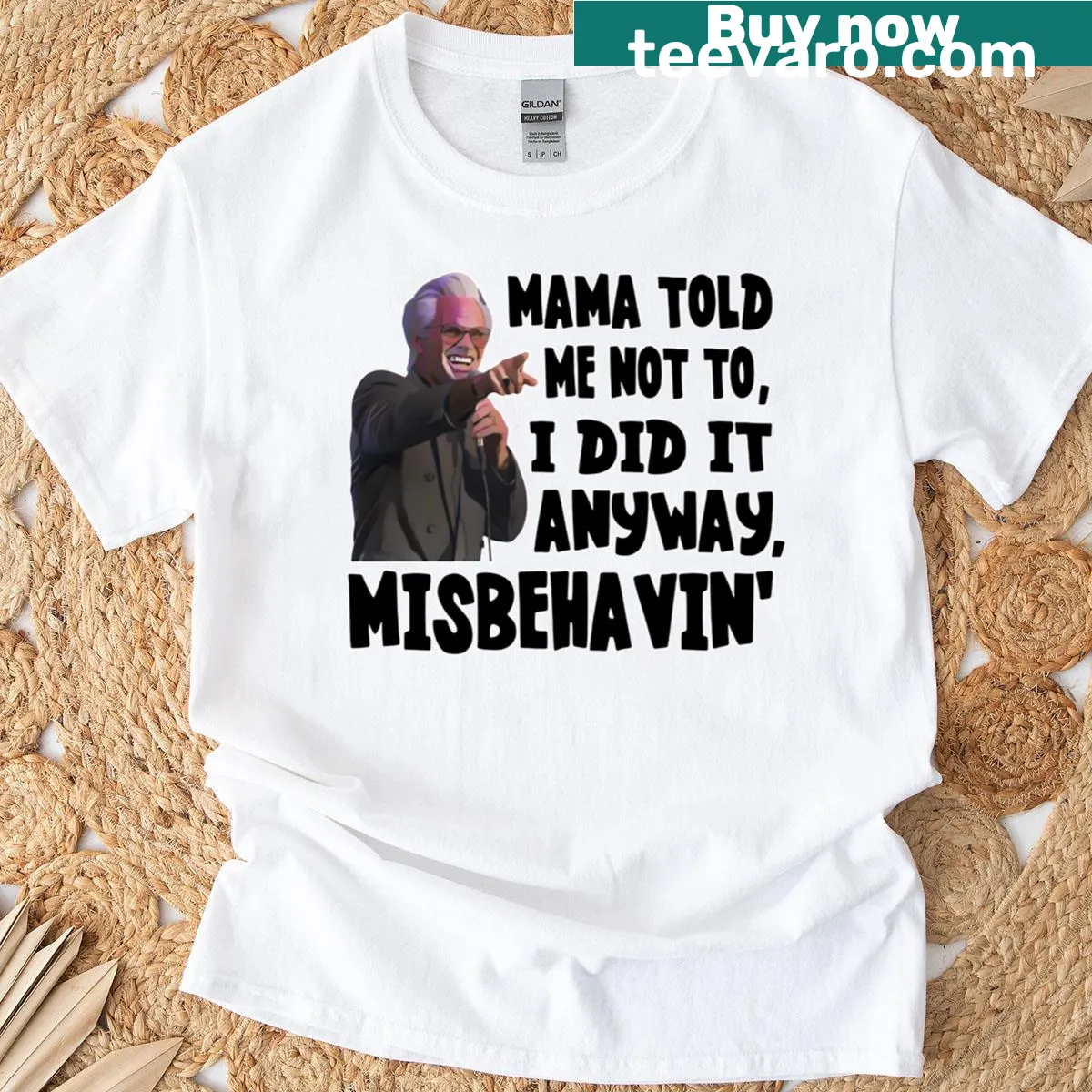 Funny T-shirt with the phrase about misbehavior and parental advice. — on a men's t-shirt