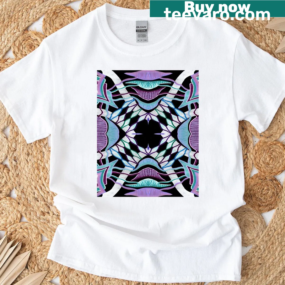 Enchanting graphic t-shirt inspired by mystical themes — on a men's t-shirt