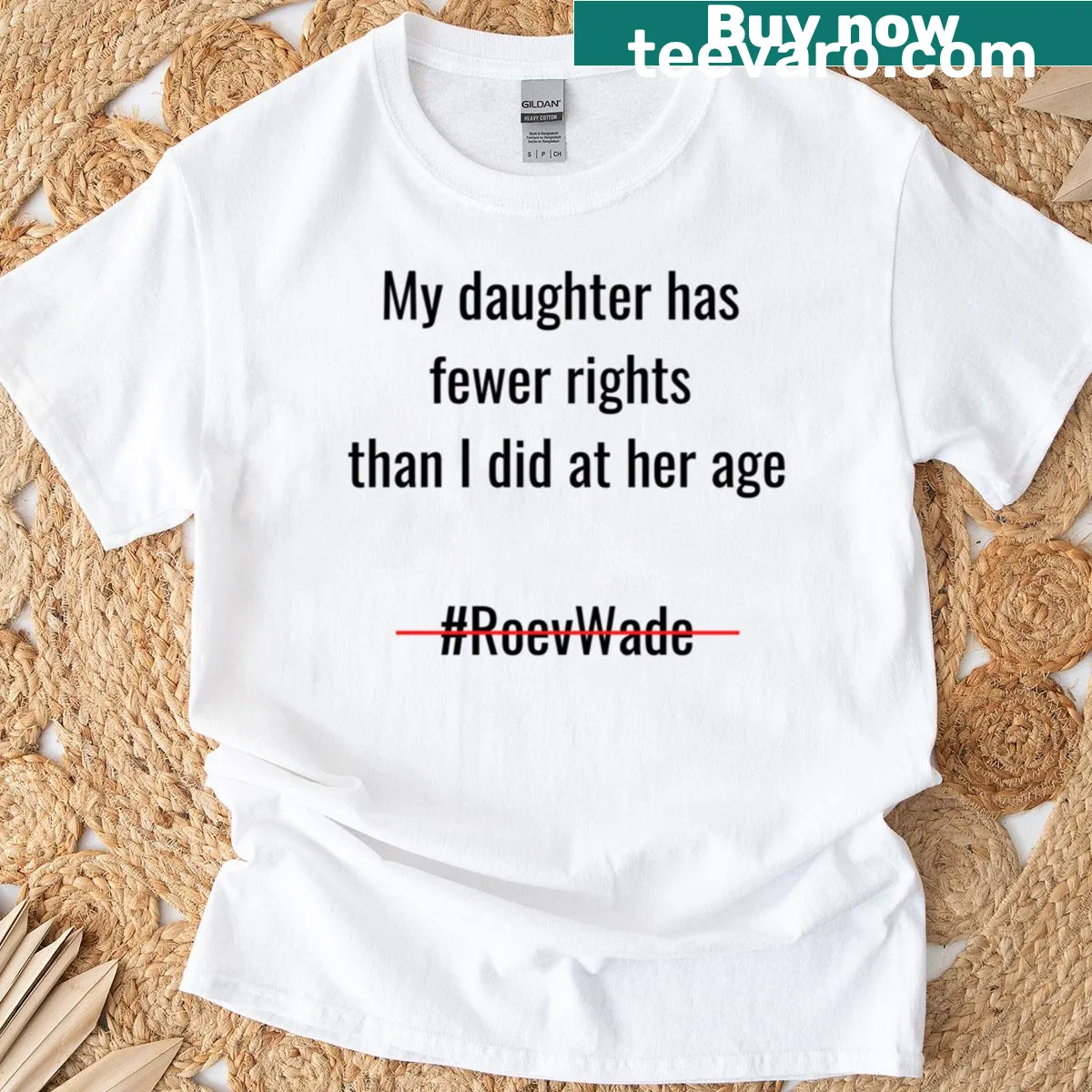 Text T-shirt stating 'My Daughter Has Fewer Rights Than I Did' for social awareness. — on a men's t-shirt