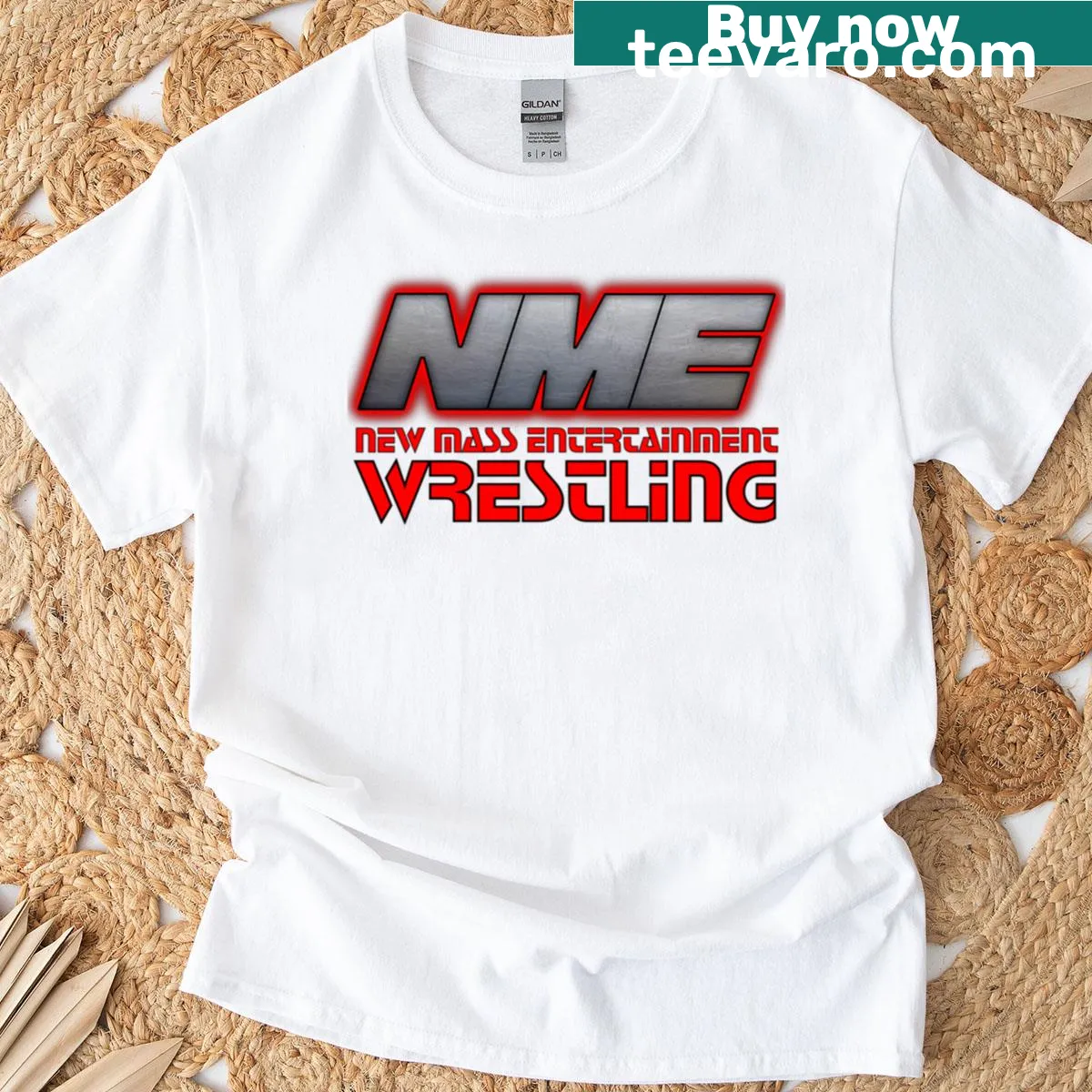 Bold wrestling-themed typography T-shirt for wrestling fans — on a men's t-shirt