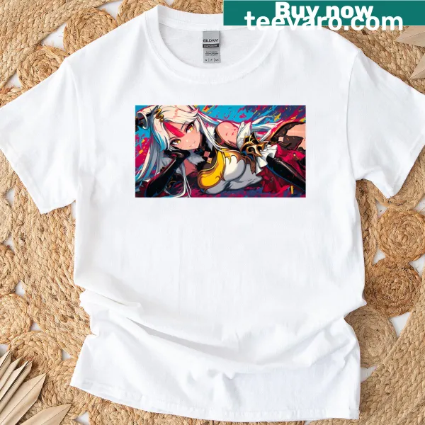 Genshin Impact-themed T-shirt featuring Ningguang in an elegant design