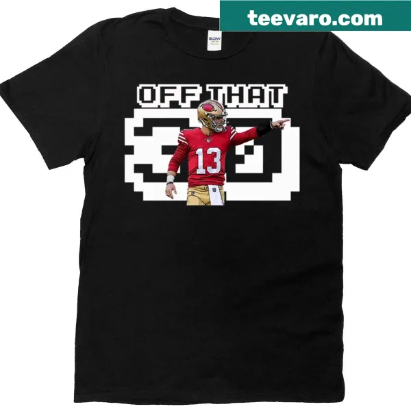 Sporty Off That Brock Purdy 30 t-shirt with bold design