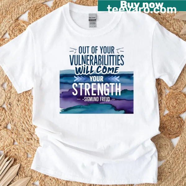 Oversized T-shirt with Freud quote about vulnerability