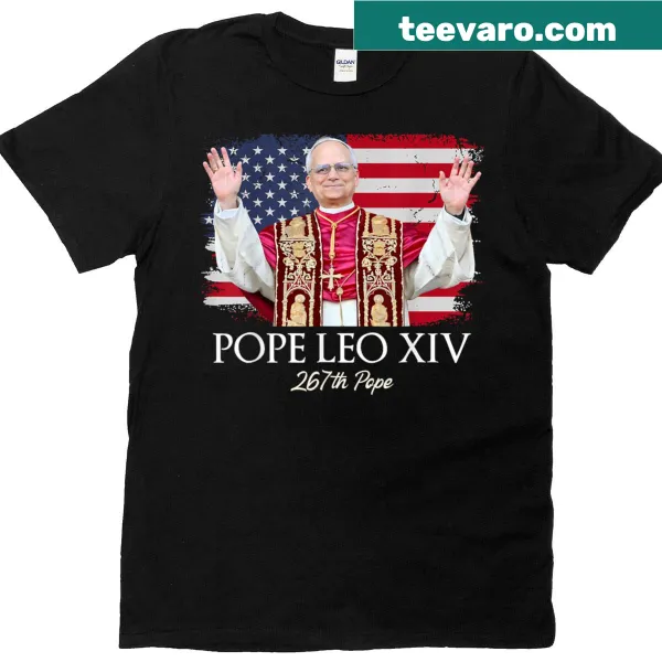 T-shirt celebrating Pope Leo XIV, the first American pope