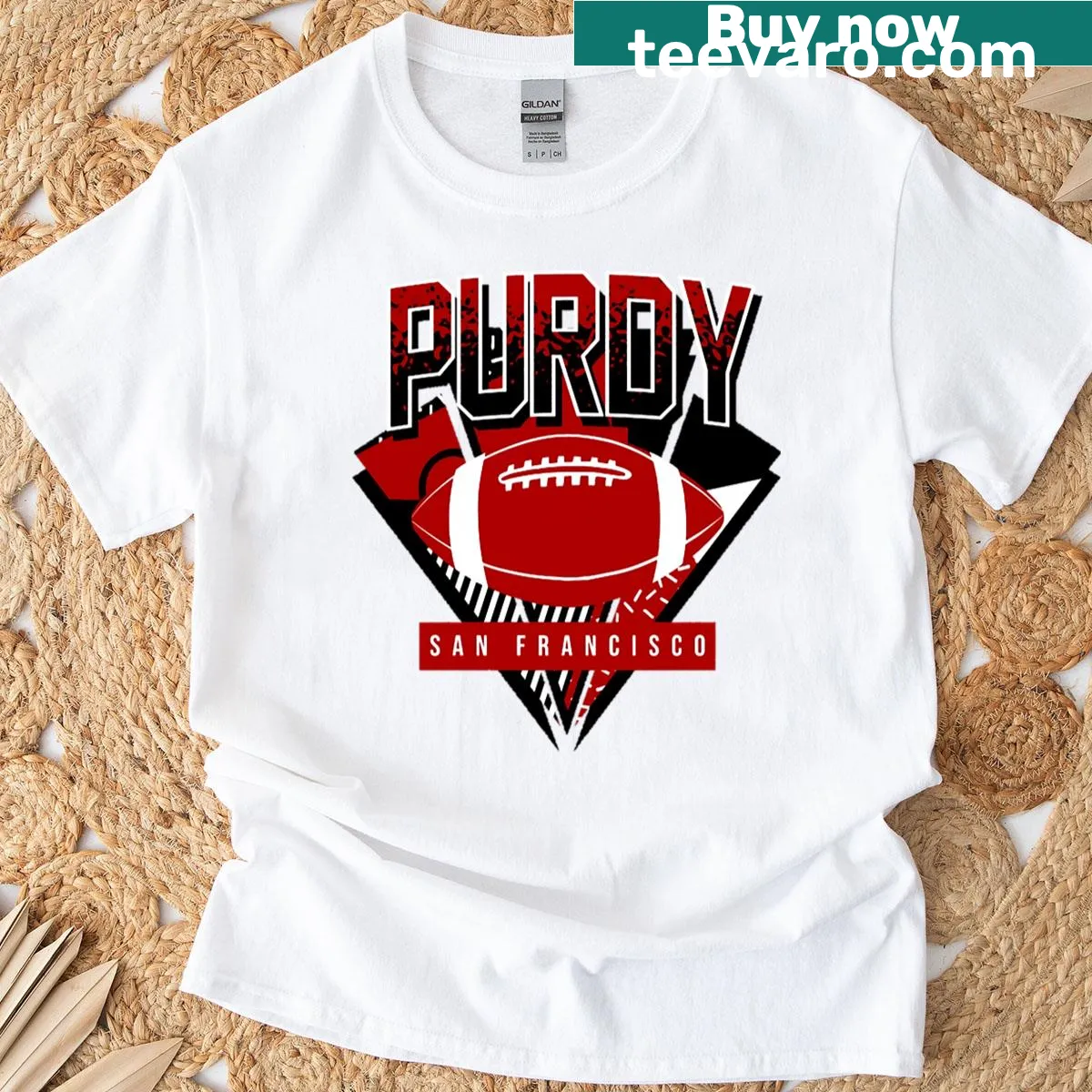 Vintage-style T-shirt celebrating San Francisco football — on a men's t-shirt