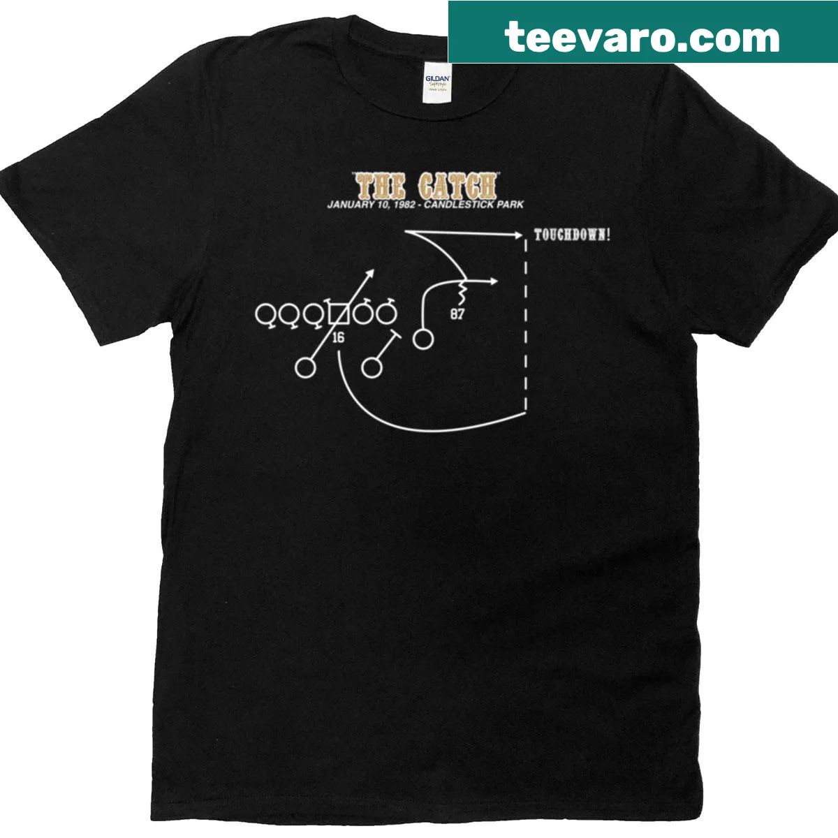 San Francisco The Catch T-shirt commemorating a famous football play — on a men's t-shirt