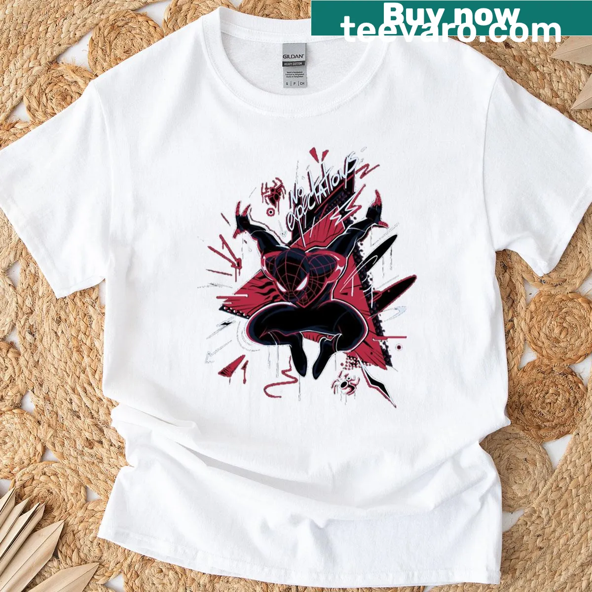 Cartoon spider illustration on a kids T-shirt — on a men's t-shirt