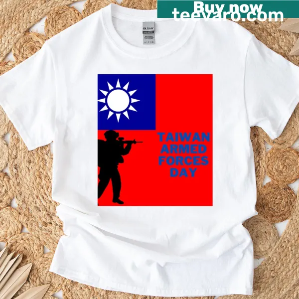 Typographic T-shirt celebrating Taiwan Armed Forces Day