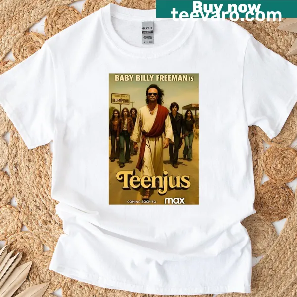 T-shirt featuring cartoon graphic of Uncle Baby Billy Walton Goggins