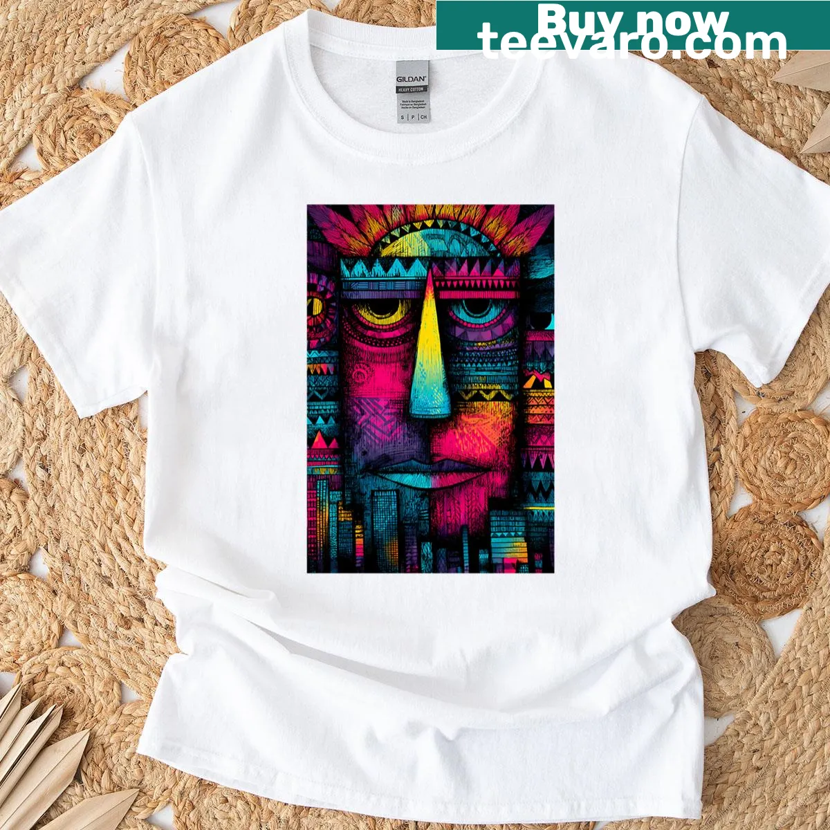 Bold typography Dusty Shadow t-shirt with a minimalist design — on a men's t-shirt