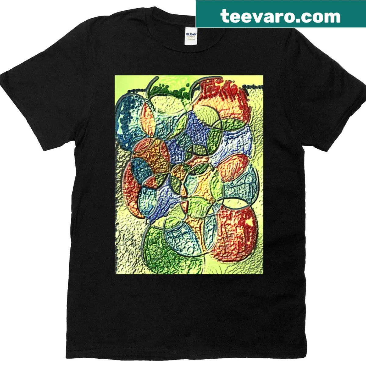 T-shirt featuring playful illustrations of tinfoil alien heads — on a men's t-shirt