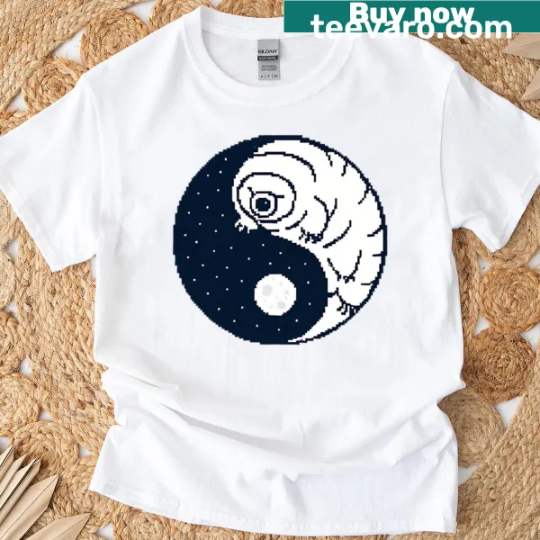 T-shirt featuring a Tardigrade astronaut with a moon and stars design.