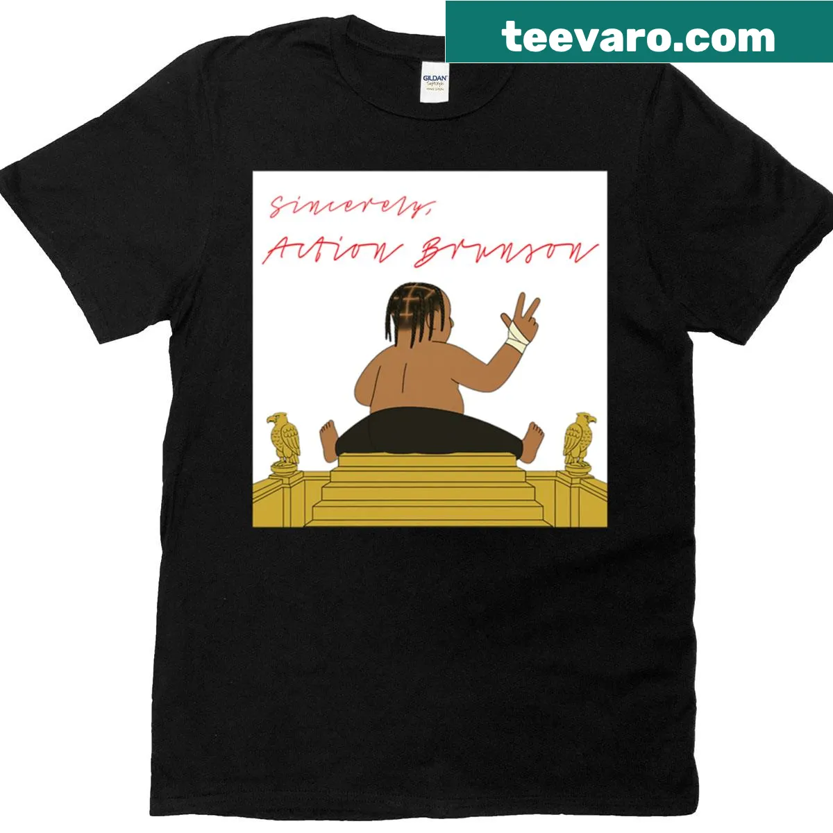 Action Brunson Knicks T-shirt with basketball-themed graphic — on a men's t-shirt