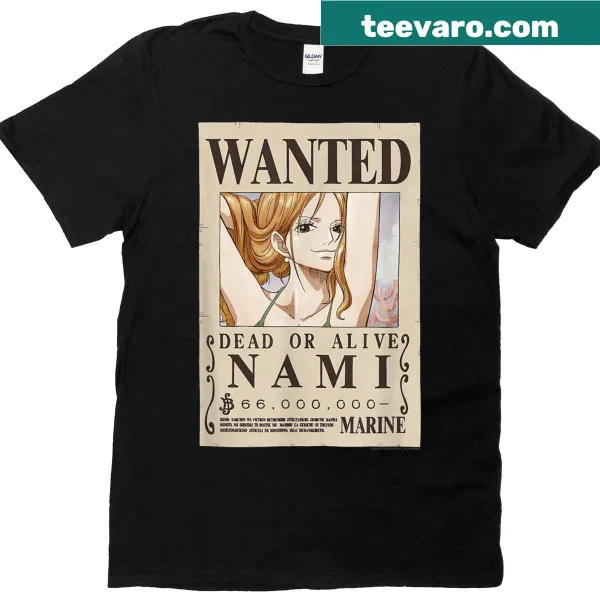 Wanted poster design featuring Nami as a cat burglar