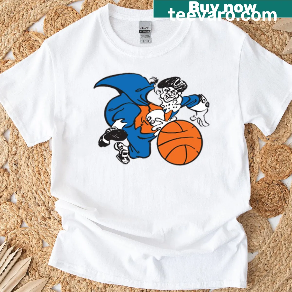 T-shirt showcasing the New York Knicks logo — on a men's t-shirt