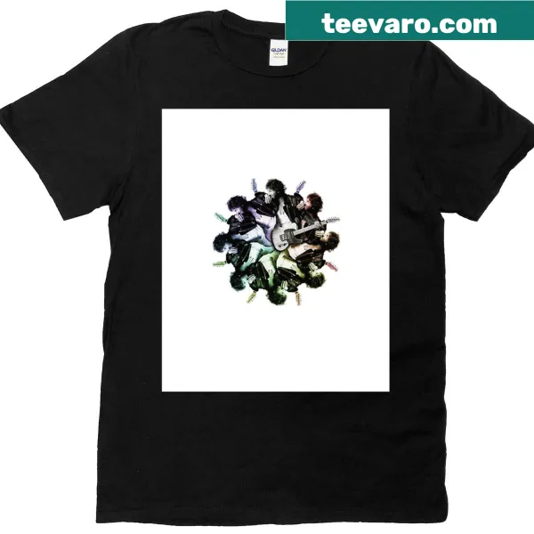 Kaleidoscope graphic tribute to Bruce Springsteen on a T-shirt