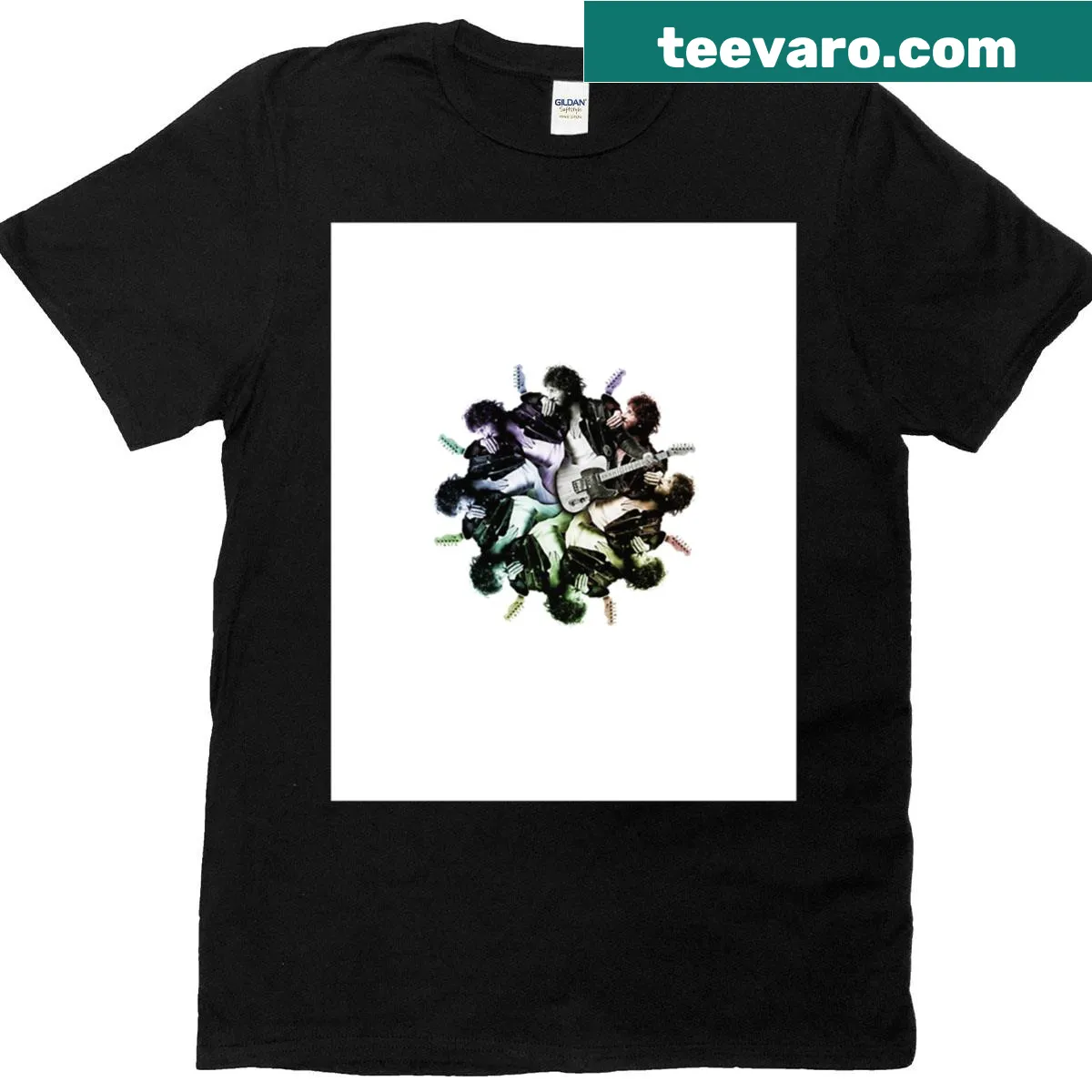 Kaleidoscope graphic tribute to Bruce Springsteen on a T-shirt — on a men's t-shirt