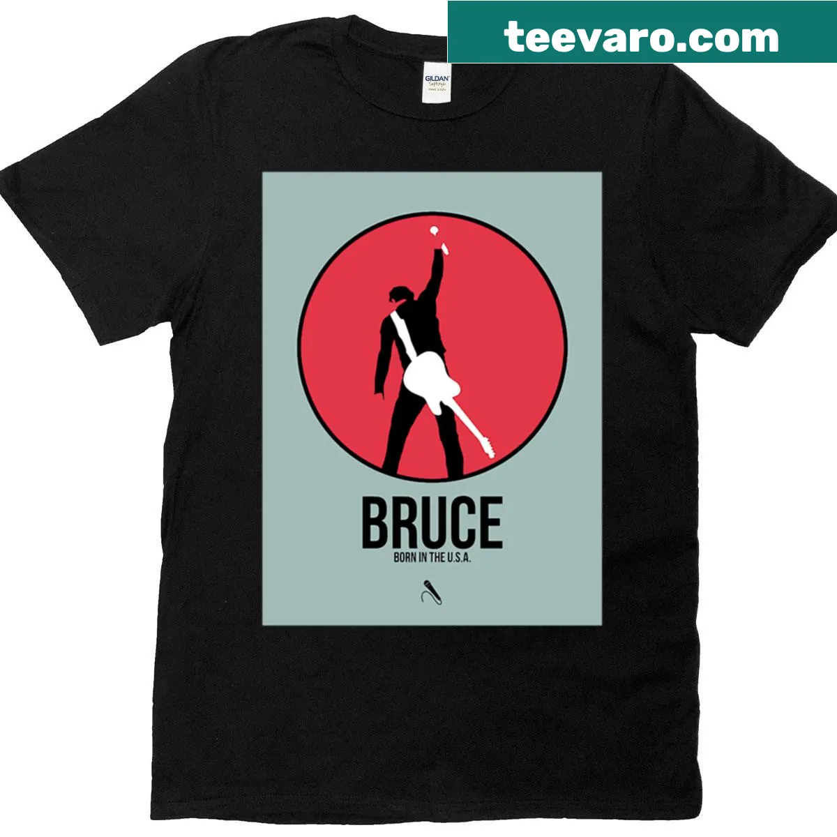 Bruce Springsteen typographic design T-shirt — on a men's t-shirt