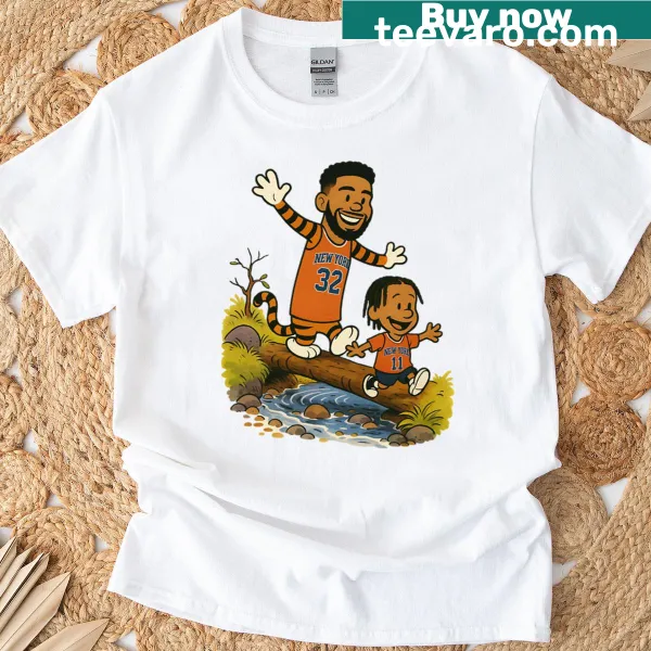 Knicks T-shirt featuring Brunson and Kat in bold typography