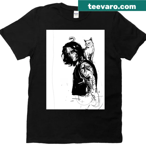 Premium T-shirt honoring Bucky Barnes with minimalist design