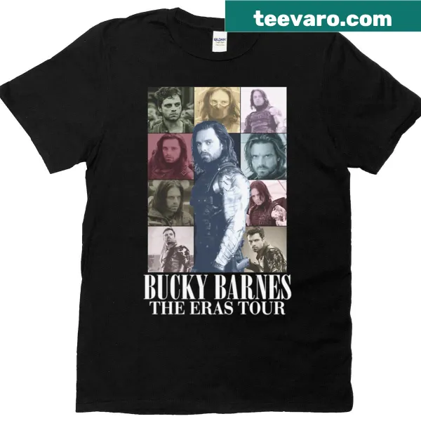 Retro-style Bucky Barnes shirt featuring Thunderbolts and Winter Soldier design