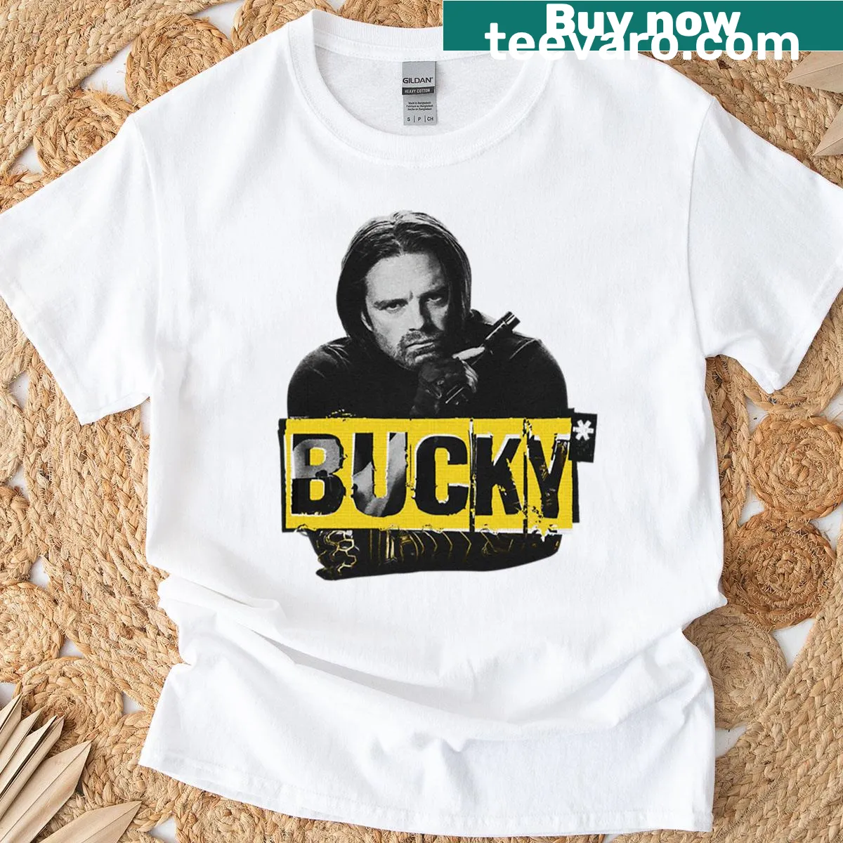 Bucky Thunderbolts T-shirt featuring dynamic sports design — on a men's t-shirt