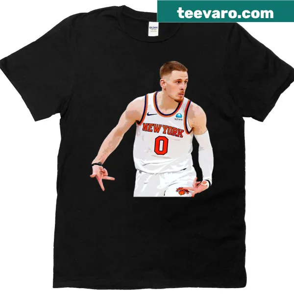 T-shirt with a fun illustration of a 3-point basketball celebration