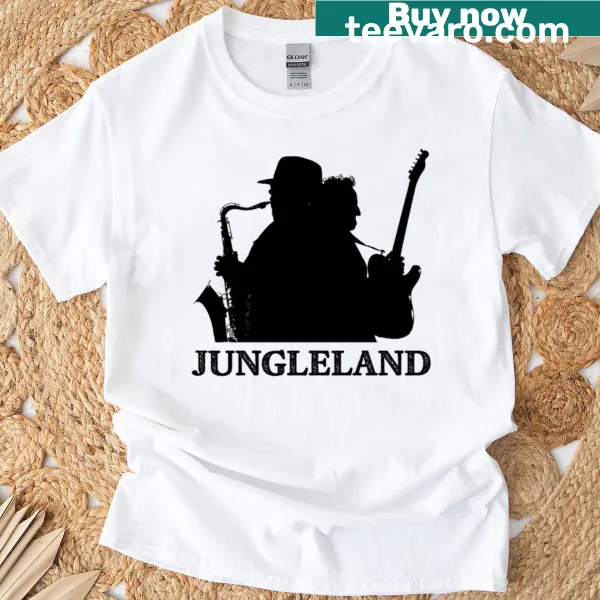 Jungleland themed graphic on T-shirt
