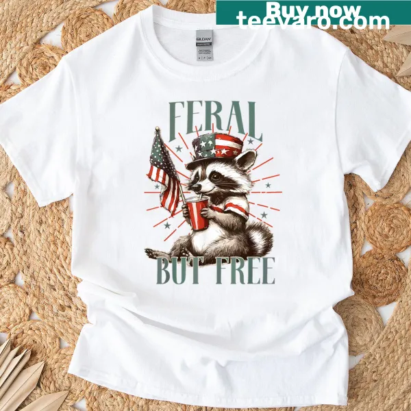 Funny raccoon meme t-shirt for 4th of July